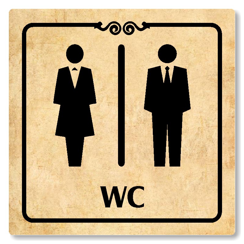 WC společné, 118x118mm, pergamen, Texas